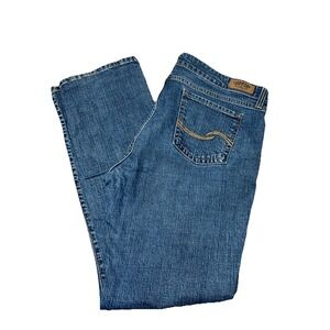 Signature Levi Strauss Women's Mid Rise Straight 18 M Blue Jean Pants